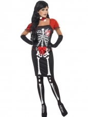 Aanbieding Beautiful Bones Skeletten Dames Halloween Kostuum