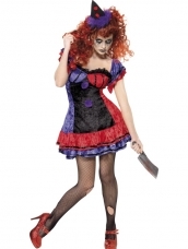 Aanbieding Circus Sinister Clown Dames Halloween Kostuum