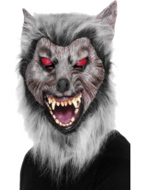 Eng Grijs Weerwolf Halloween Masker