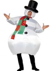 Aanbieding Opblaasbare Sneeuwman Heren Kerst Pak