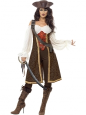 Goedkoop High Seas Piraten Dames Kostuum