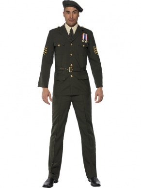 Goedkoop Wartime Officier Heren Kostuum