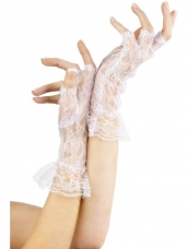 Aanbieding Witte Kanten Korte Handschoenen