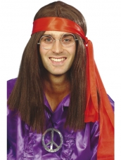 Aanbieding Hippie Heren Verkleedsetje 4- Delig