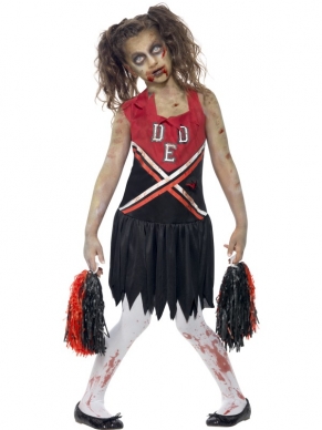 Aanbieding Zombie Cheerleader Halloween Kostuum