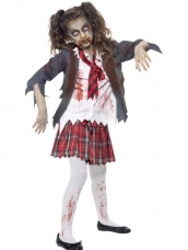Aanbieding Zombie School Girl Halloween Kostuum
