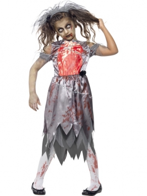 Goedkoop Zombie Bride Halloween Kostuum