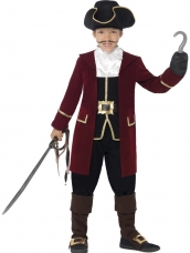 Deluxe Pirate Captain Jongens Kostuum