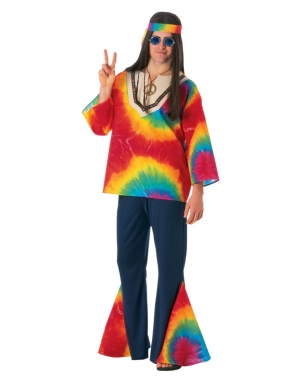 Kostuum kleurrijke hippie