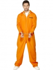 Aanbieding Gevangenen Boeven Heren Verkleedkleding Oranje