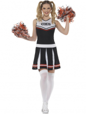 Cheerleader Dames Kostuum Zwart