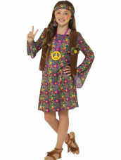 70's Hippie Girl Meisjes Kostuum