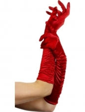 Rode Lange Handschoenen Verkleedaccessoire