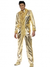 Gouden Elvis Lamé 70's Kostuum
