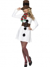 Miss Snowman Sneeuwvrouwen Verkleedkleding