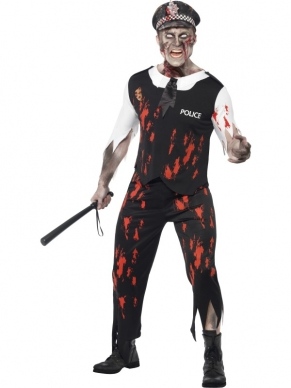 Zombie Politieagent Halloween Horror Kostuum