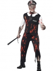 Zombie Politieagent Halloween Horror Kostuum