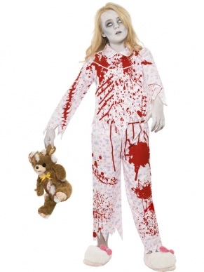 Zombie Pyjama Girl Meisjes Eng Kostuum