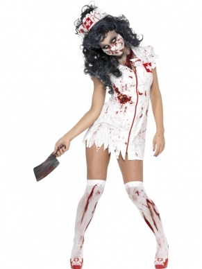 Zombie Zuster Horror Halloween Dames Kostuum