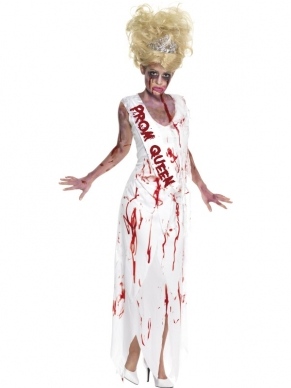 Aanbieding High School Horror Zombie Prom Queen Kostuum