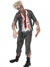 Goedkoop High School Horror Zombie School Boy Kostuum